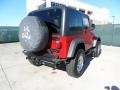 2005 Flame Red Jeep Wrangler Rubicon 4x4  photo #3