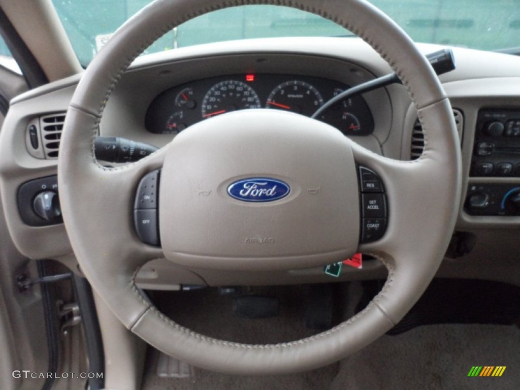2004 Ford F150 XLT Heritage SuperCab Heritage Medium Parchment Steering Wheel Photo #62710490
