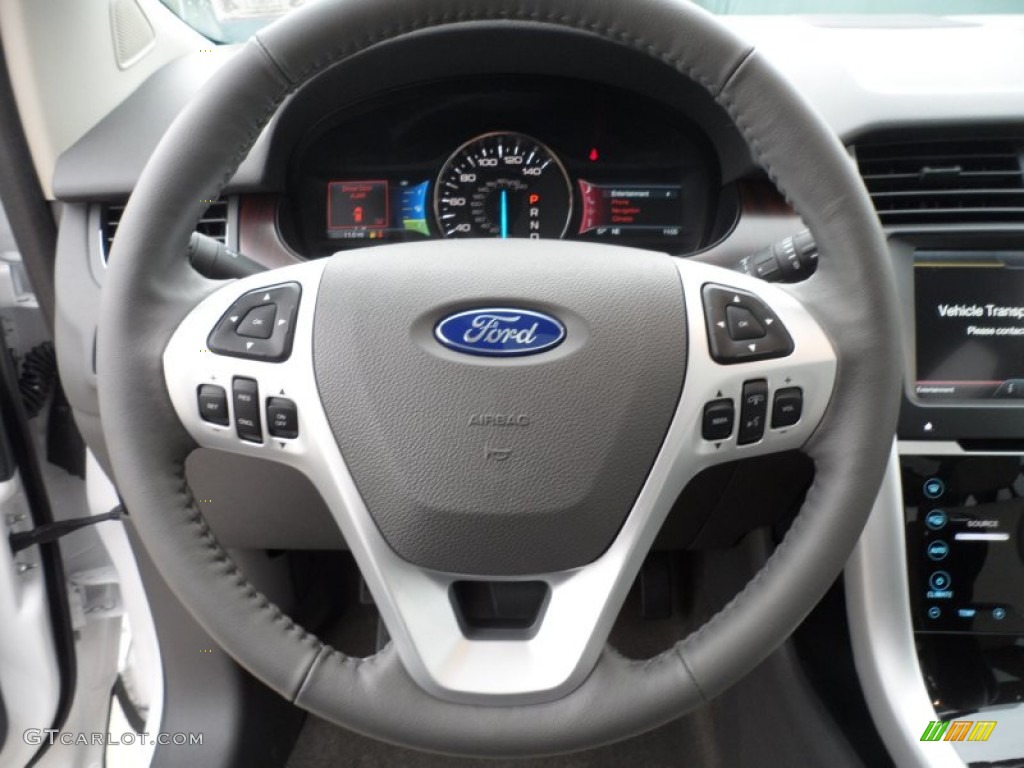 2013 Ford Edge Limited Medium Light Stone Steering Wheel Photo #62711024