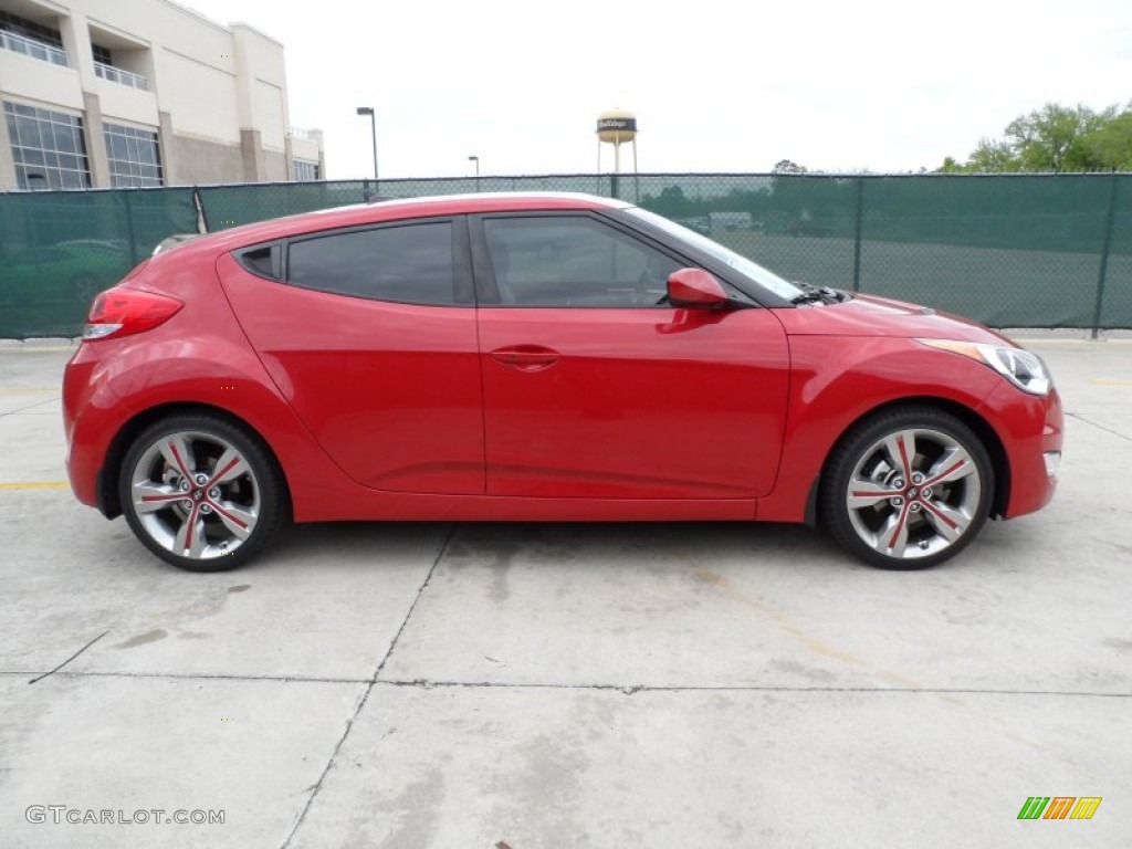 2012 Veloster  - Boston Red / Gray photo #2