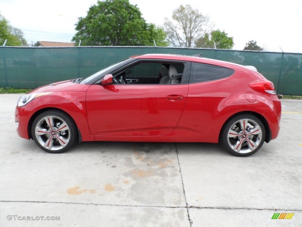 2012 Veloster  - Boston Red / Gray photo #6