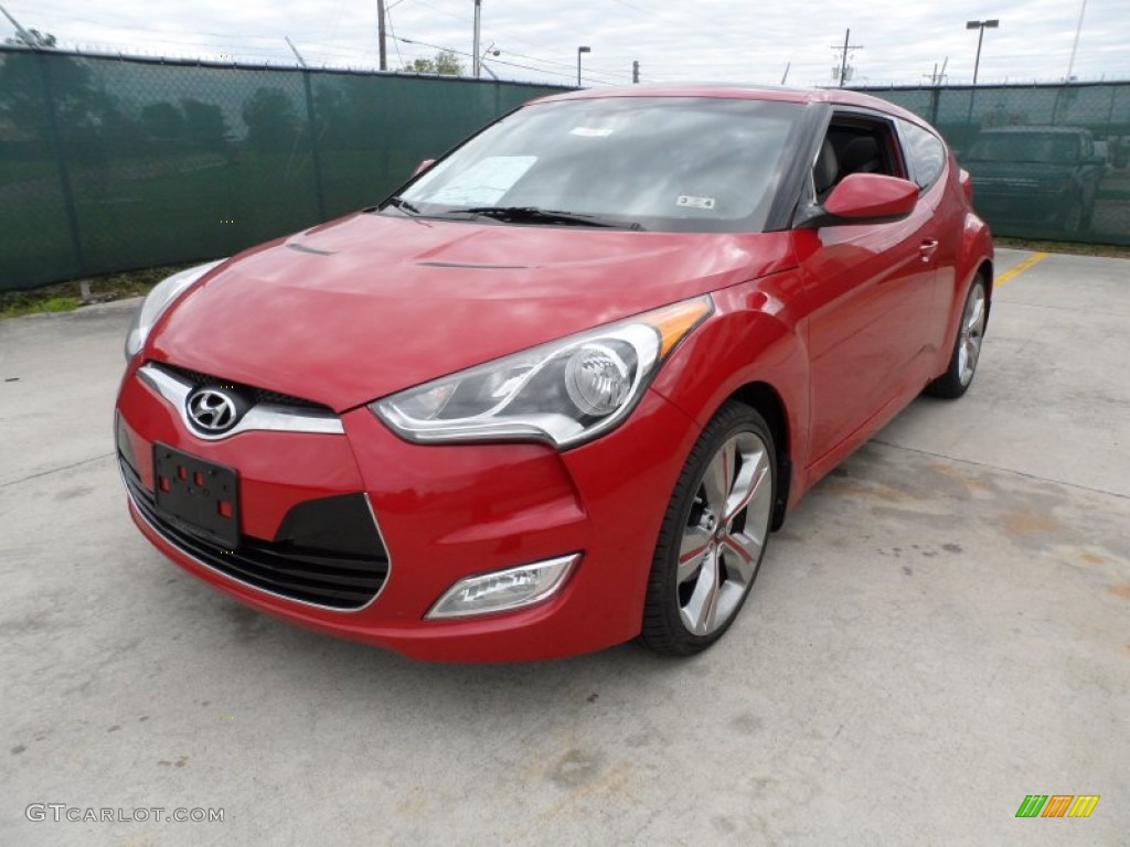 2012 Veloster  - Boston Red / Gray photo #7