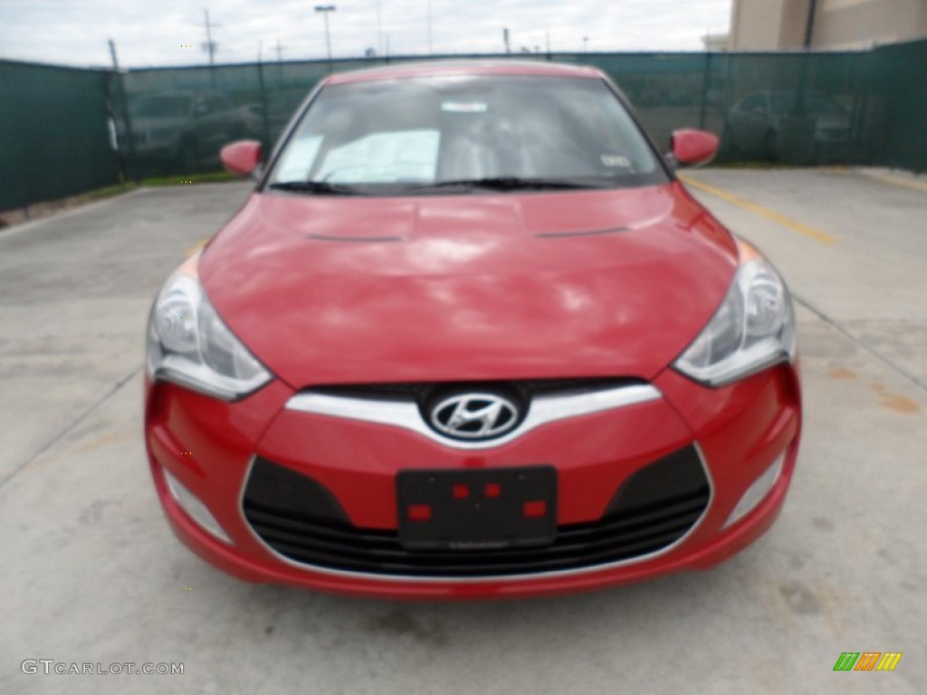 2012 Veloster  - Boston Red / Gray photo #8