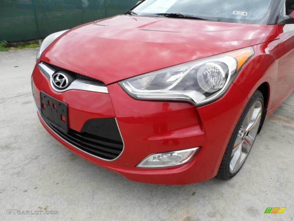 2012 Veloster  - Boston Red / Gray photo #10