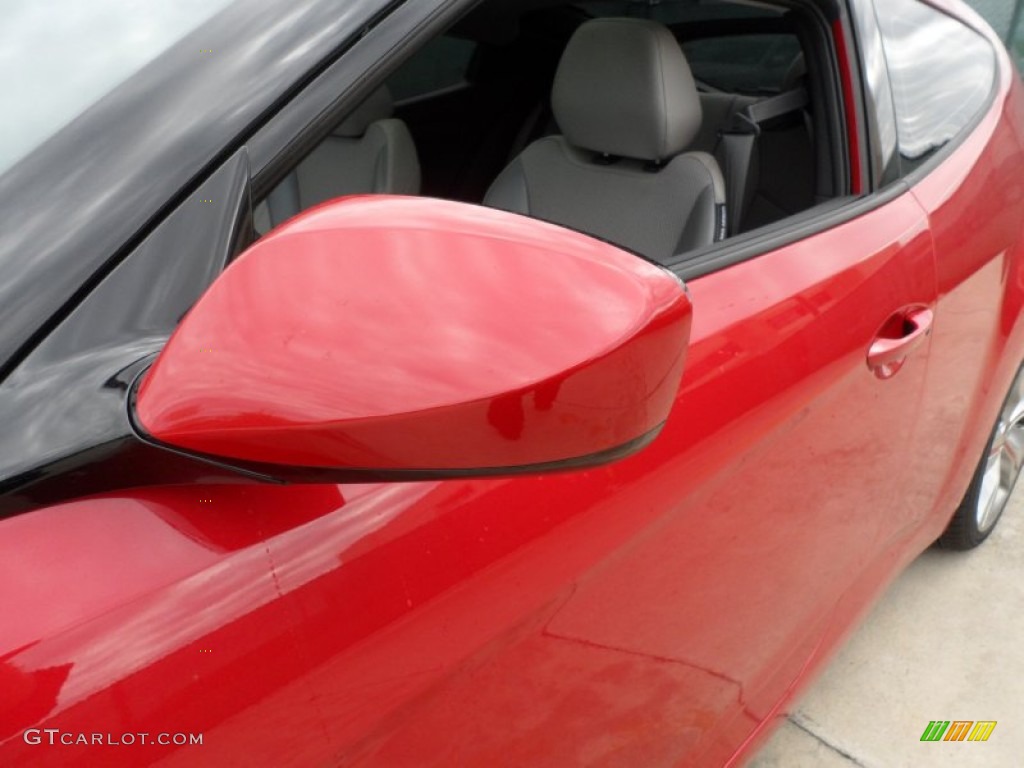 2012 Veloster  - Boston Red / Gray photo #12