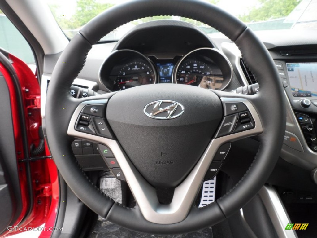 2012 Veloster  - Boston Red / Gray photo #32