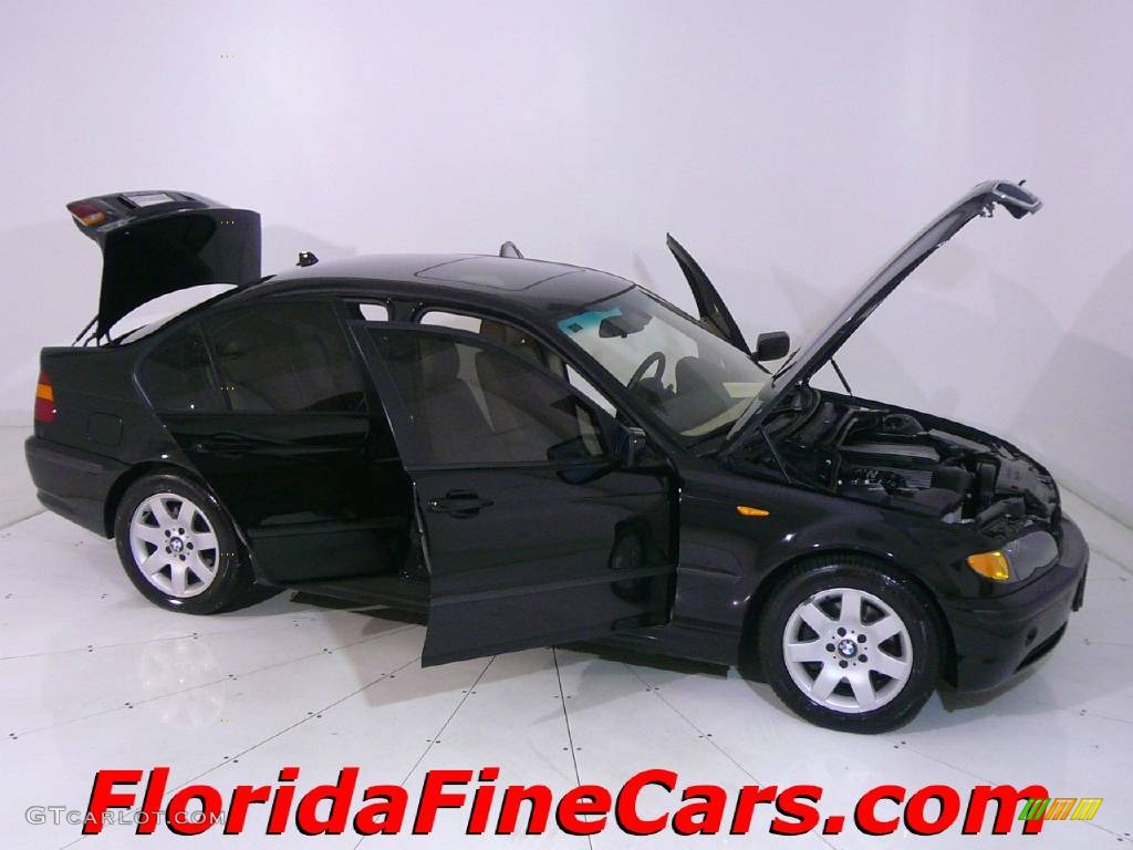 2005 3 Series 325i Sedan - Jet Black / Black photo #7