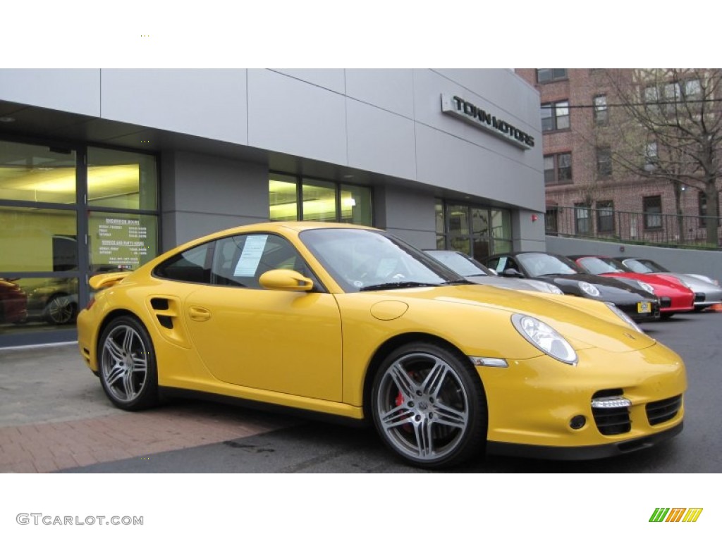 2007 911 Turbo Coupe - Speed Yellow / Black photo #1