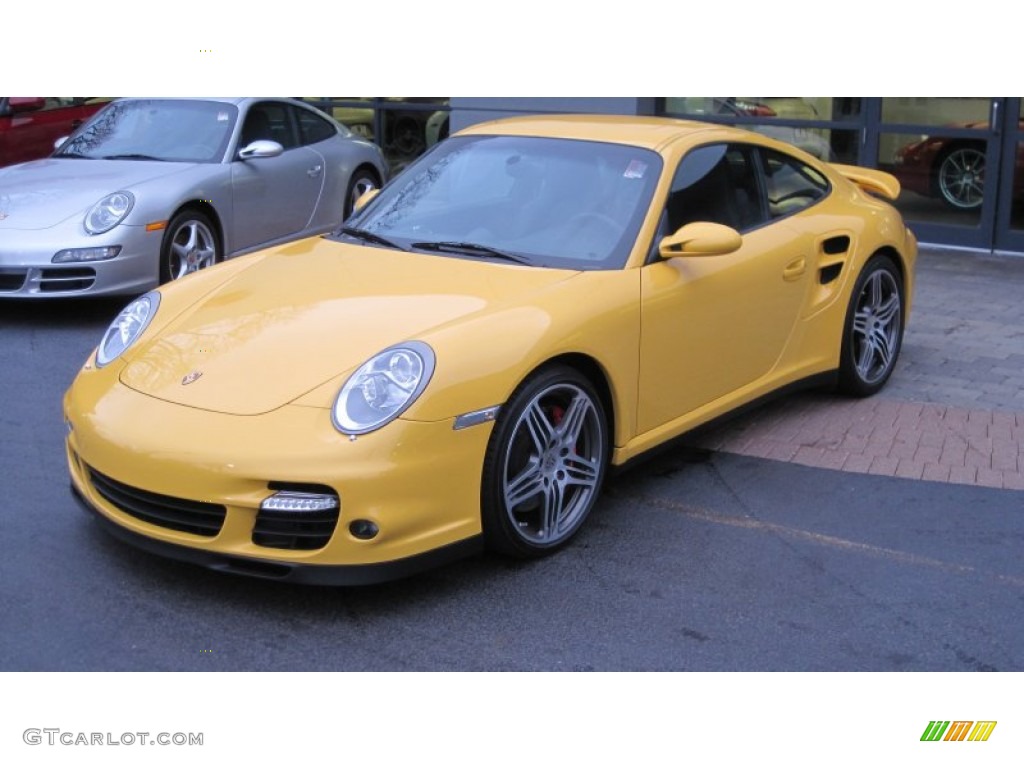 2007 911 Turbo Coupe - Speed Yellow / Black photo #4