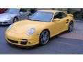 2007 Speed Yellow Porsche 911 Turbo Coupe  photo #4