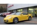 2007 Speed Yellow Porsche 911 Turbo Coupe  photo #5