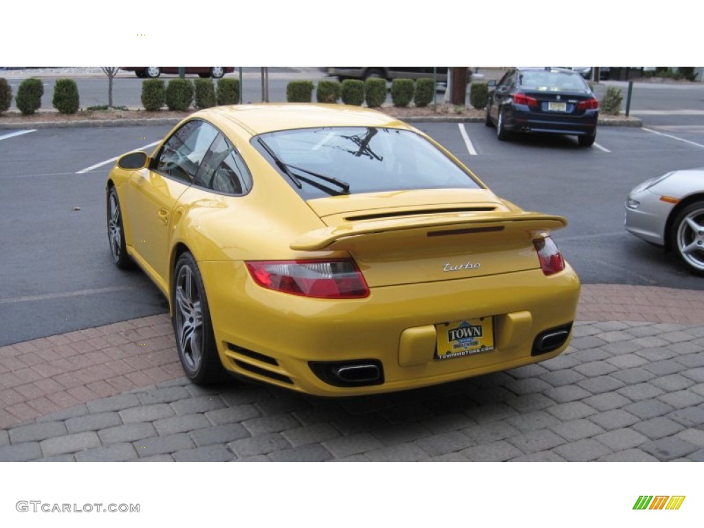 2007 911 Turbo Coupe - Speed Yellow / Black photo #8