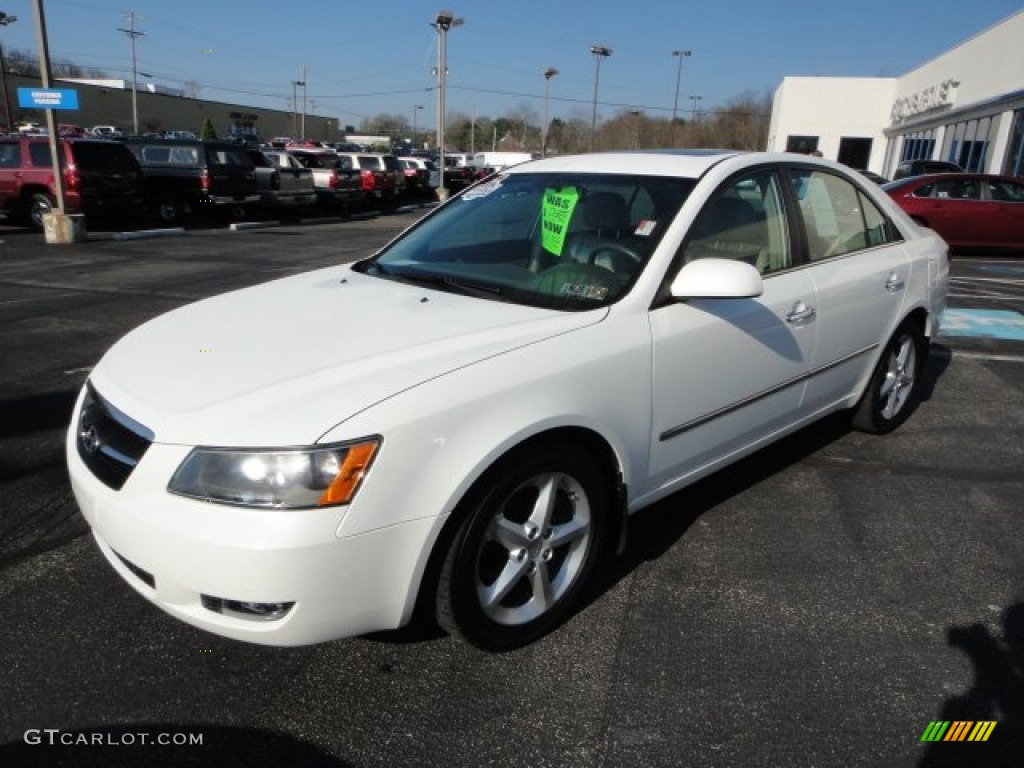 Powder White Pearl 2008 Hyundai Sonata Limited V6 Exterior Photo #62718007