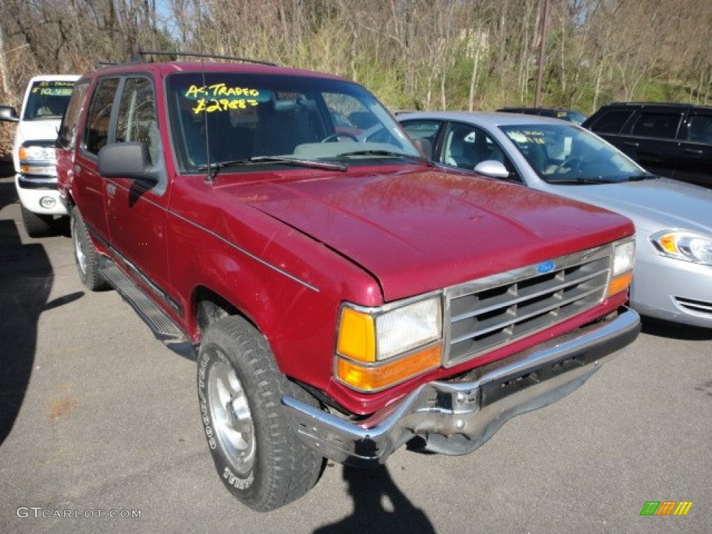 Electric Red Metallic Ford Explorer