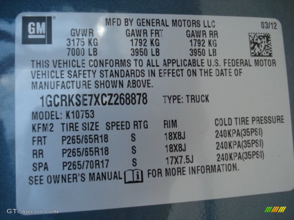 2012 Silverado 1500 LT Extended Cab 4x4 - Blue Granite Metallic / Ebony photo #20