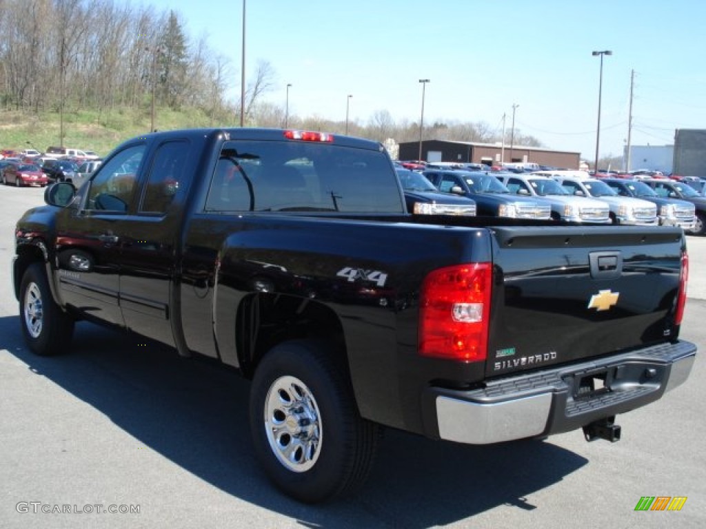 2012 Silverado 1500 LS Extended Cab 4x4 - Black / Dark Titanium photo #6