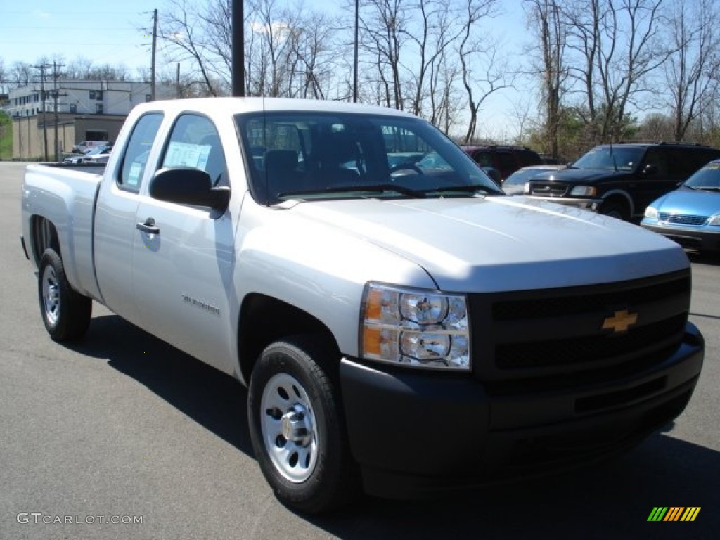 2012 Silverado 1500 Work Truck Extended Cab - Silver Ice Metallic / Dark Titanium photo #2