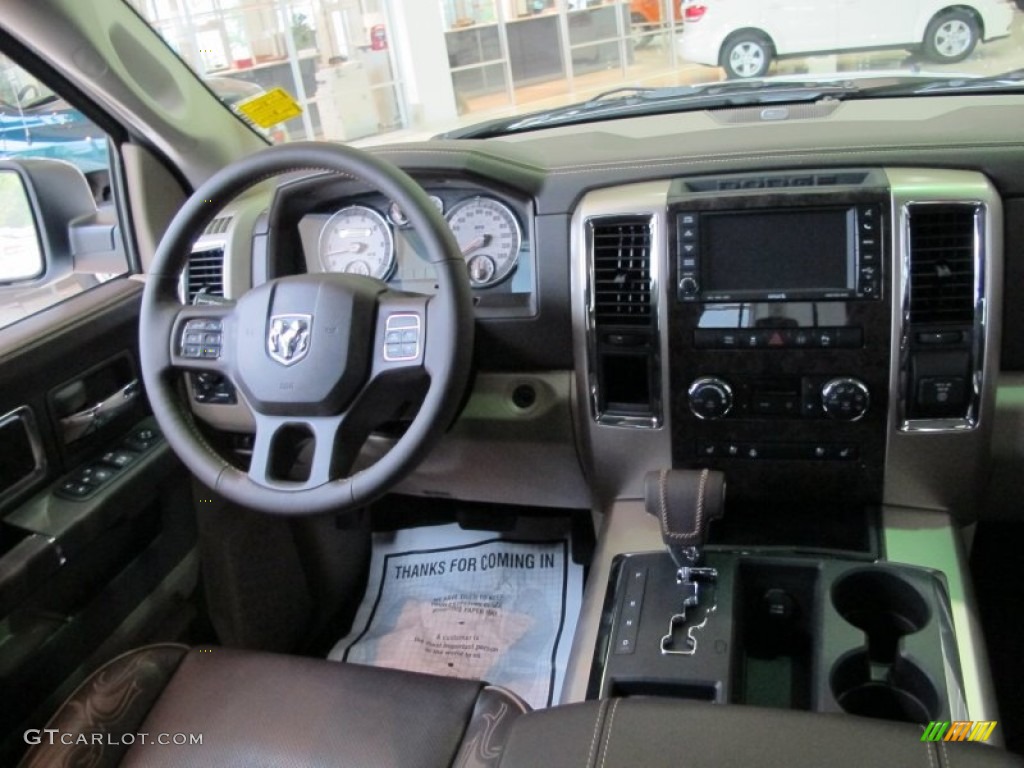 2012 Ram 1500 Laramie Longhorn Crew Cab - Bright White / Light Pebble Beige/Bark Brown photo #8