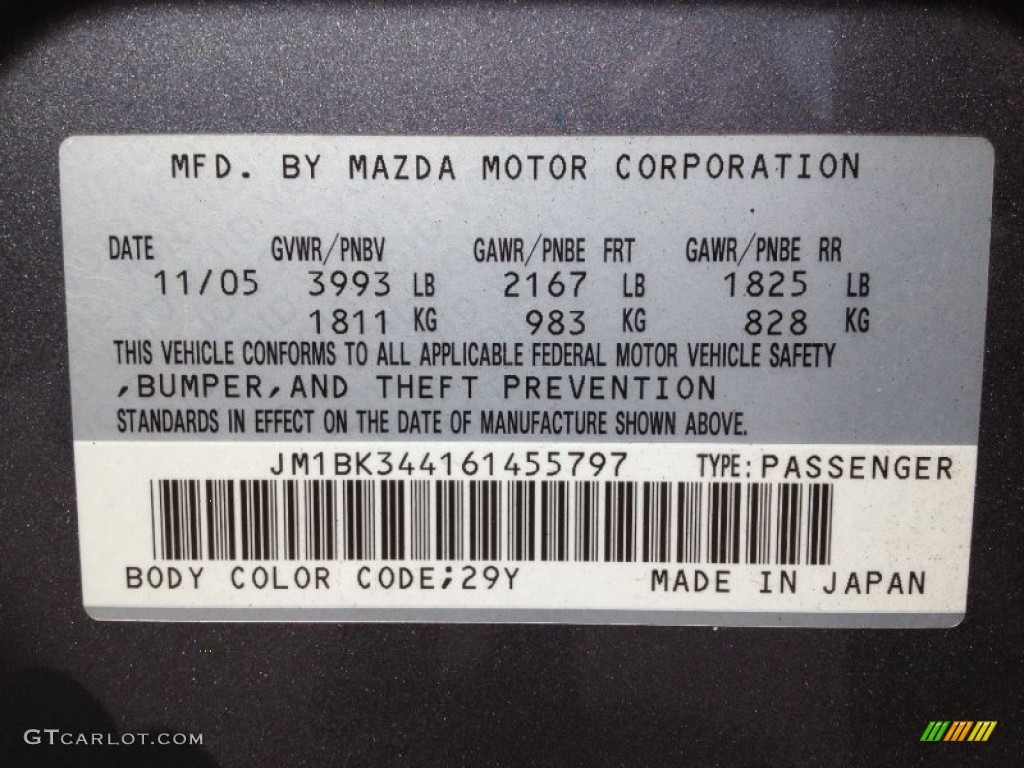 2006 MAZDA3 s Grand Touring Hatchback - Titanium Gray Metallic / Black photo #29