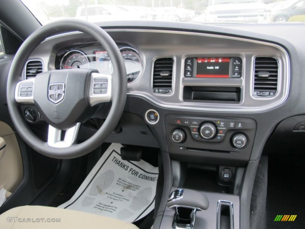 2012 Dodge Charger SE Black/Light Frost Beige Dashboard Photo #62724260
