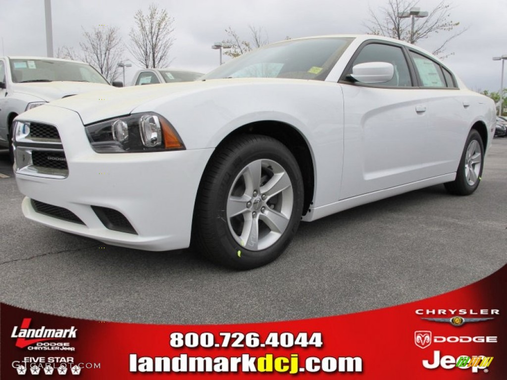 2012 Charger SE - Bright White / Black/Light Frost Beige photo #1