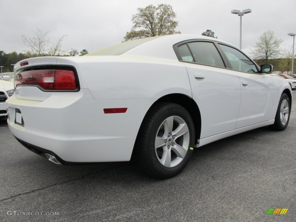 2012 Charger SE - Bright White / Black/Light Frost Beige photo #3