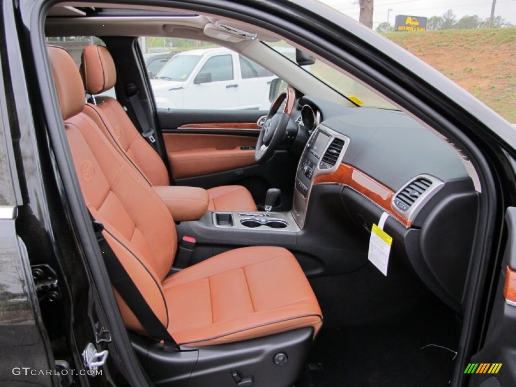New Saddle/Black Interior 2012 Jeep Grand Cherokee Overland Photo #62725169