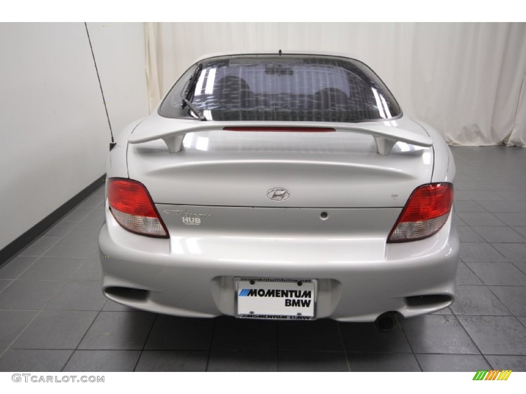 2001 Tiburon  - Super Silver / Black/Gray photo #11