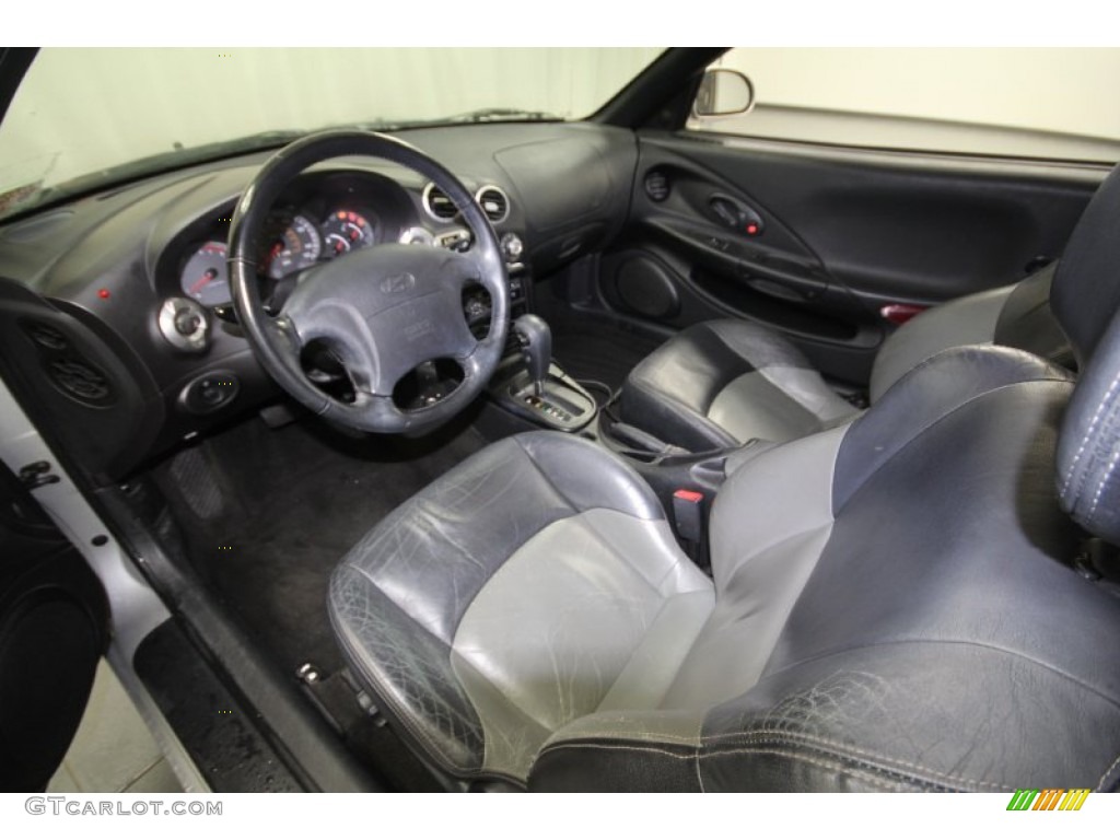 2001 Tiburon  - Super Silver / Black/Gray photo #12