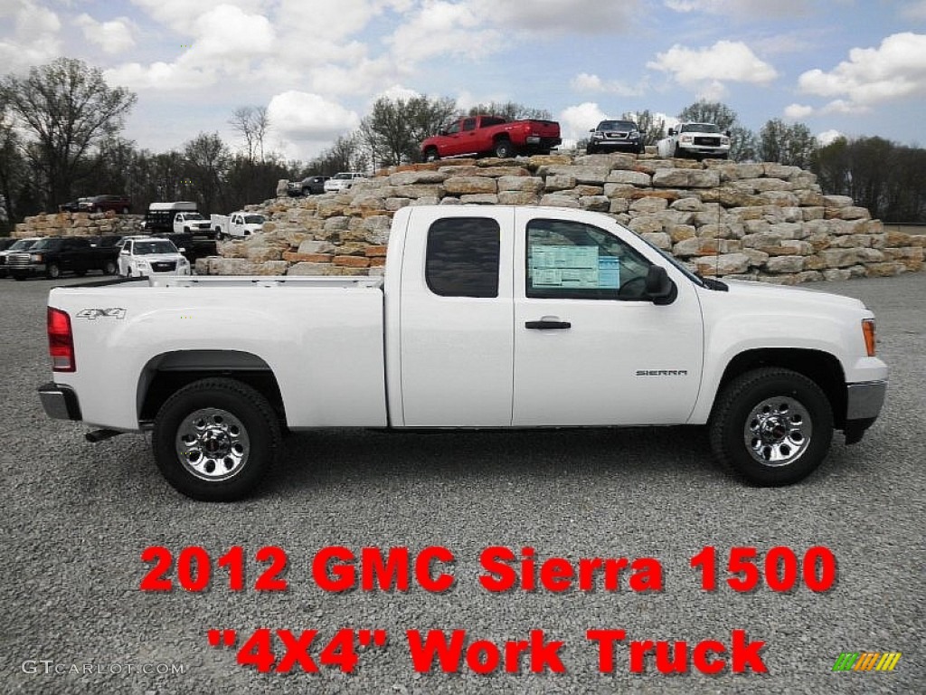 2012 Sierra 1500 Extended Cab 4x4 - Summit White / Dark Titanium photo #1