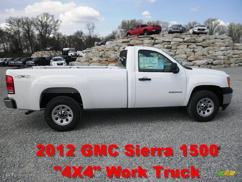 2012 Sierra 1500 Regular Cab 4x4 - Summit White / Dark Titanium photo #1