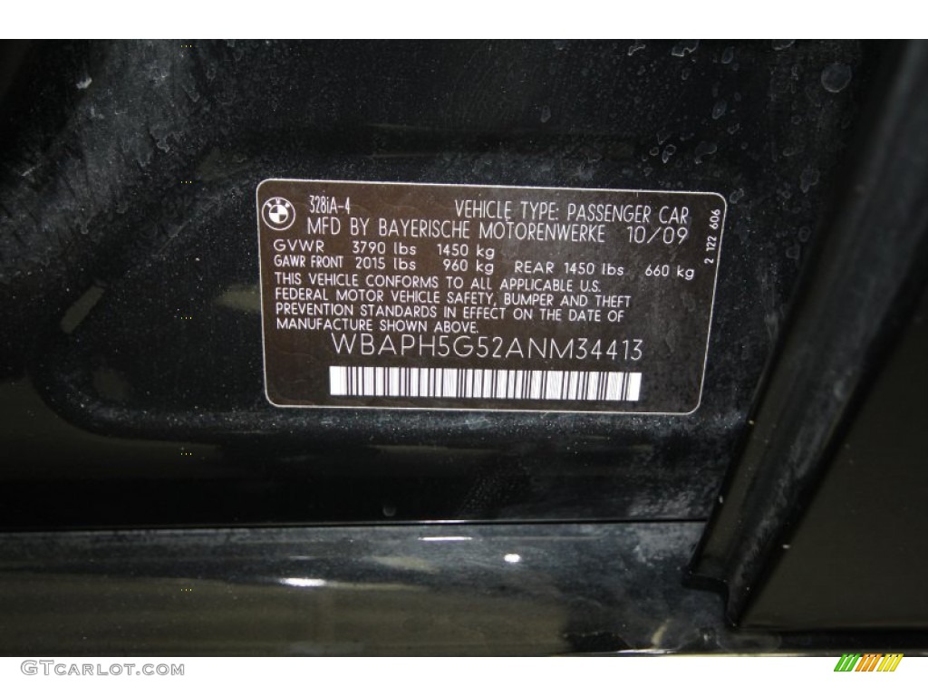 2010 3 Series 328i Sedan - Black Sapphire Metallic / Black photo #10