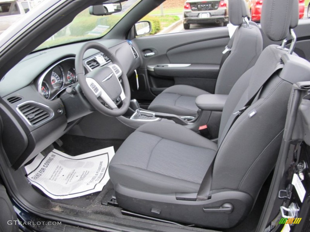 Black Interior 2012 Chrysler 200 Touring Convertible Photo #62725808