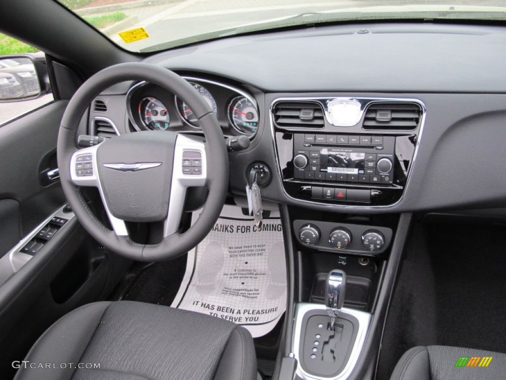 2012 Chrysler 200 Touring Convertible Black Dashboard Photo #62725828