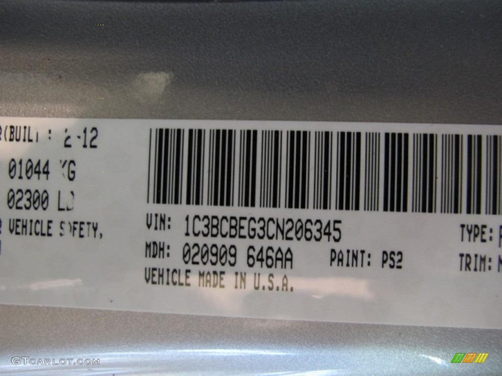2012 200 Color Code PS2 for Bright Silver Metallic Photo #62726170