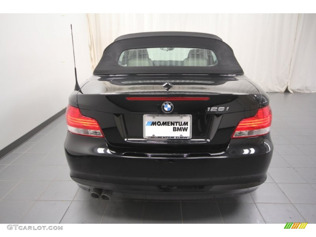 2008 1 Series 128i Convertible - Jet Black / Taupe photo #15