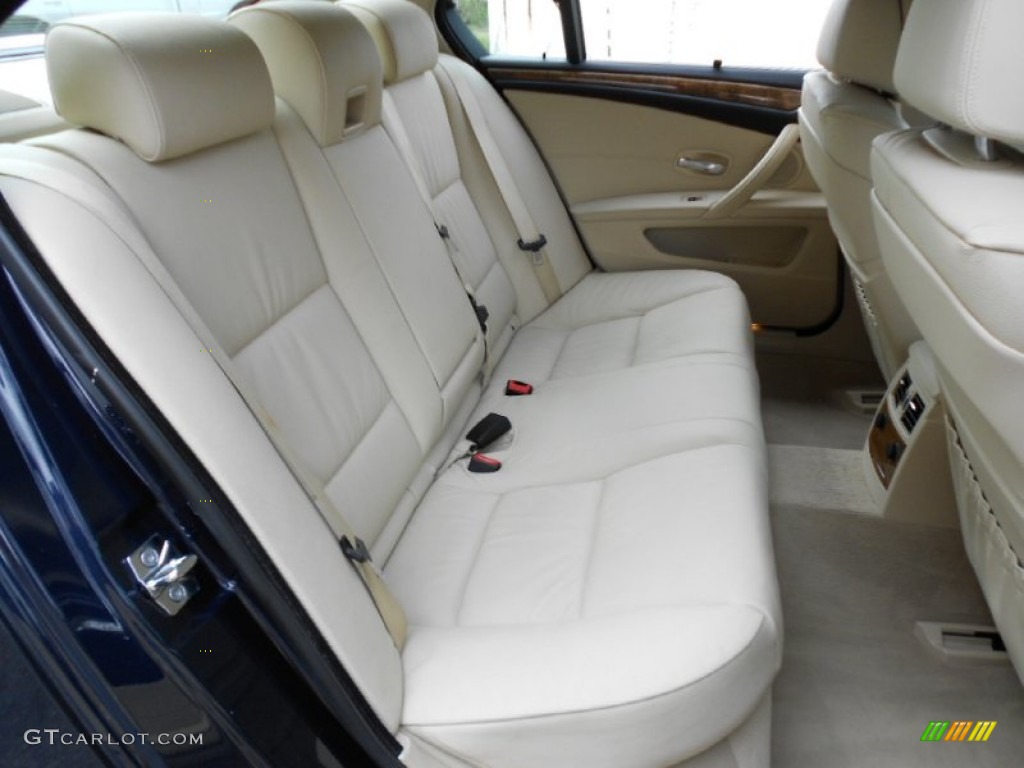 Cream Beige Interior 2009 BMW 5 Series 535i Sedan Photo #62731492