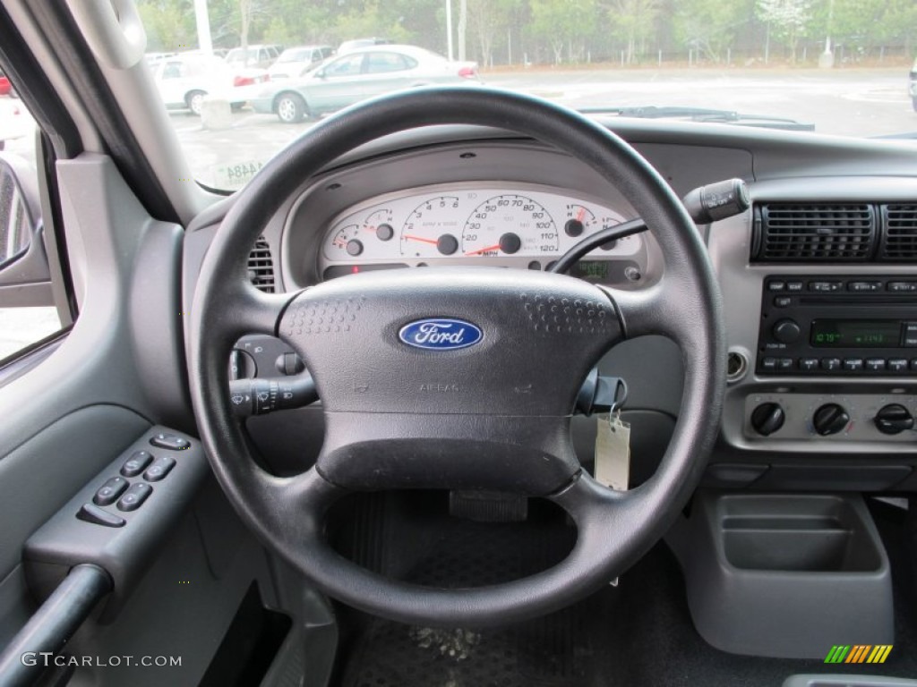 2005 Ford Explorer Sport Trac XLT Medium Dark Flint Steering Wheel Photo #62731513