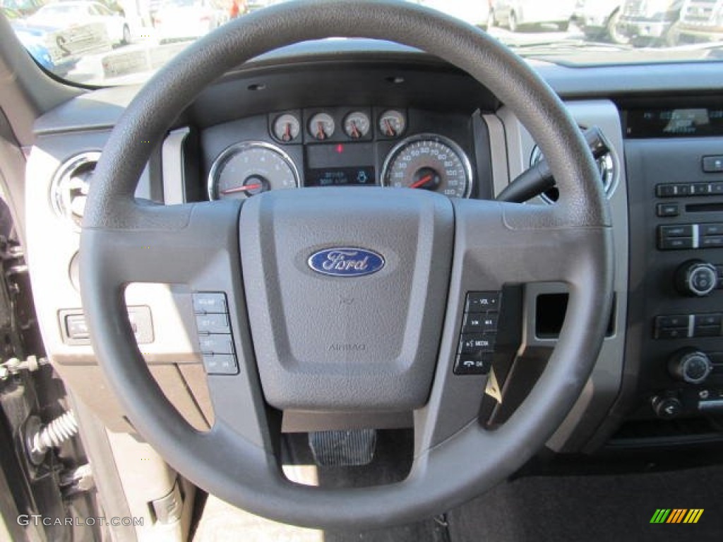 2010 Ford F150 XLT SuperCab Medium Stone Steering Wheel Photo #62732122
