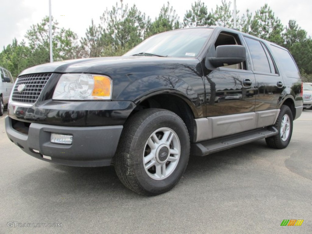 2003 Expedition XLT - Black Clearcoat / Medium Parchment photo #1