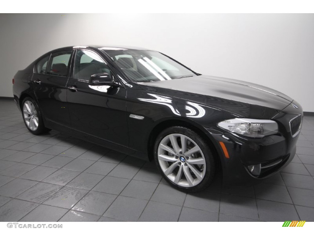 2012 5 Series 535i Sedan - Black Sapphire Metallic / Black photo #1