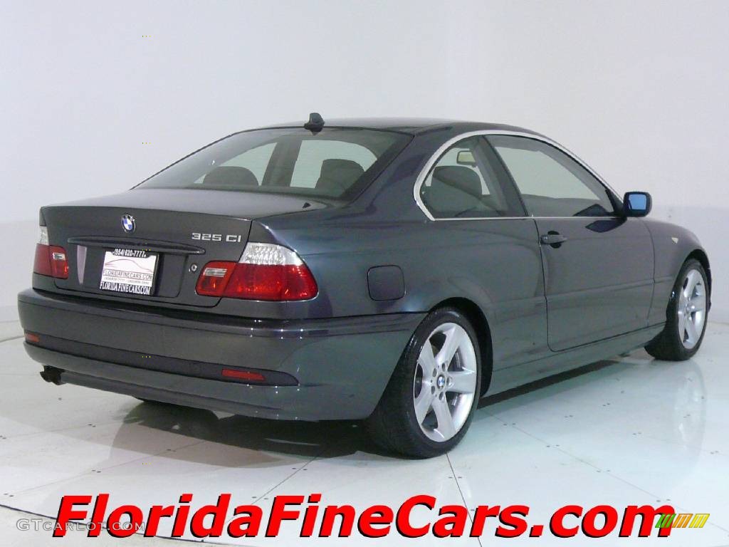 2005 3 Series 325i Coupe - Steel Blue Metallic / Black photo #2