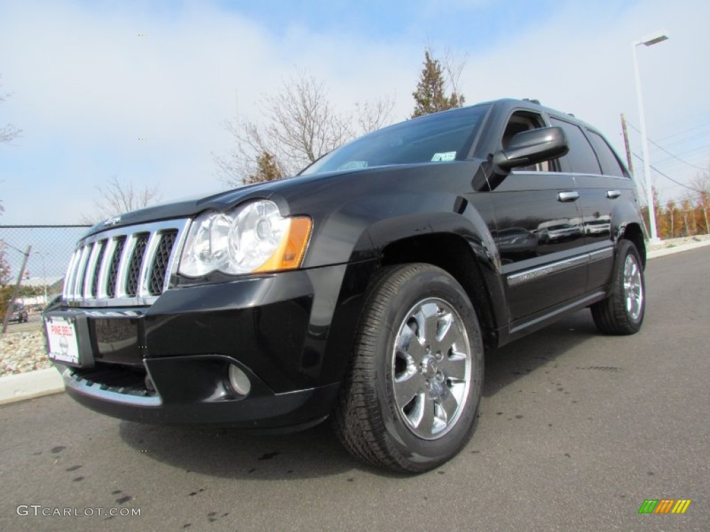 2008 Grand Cherokee Overland 4x4 - Black / Dark Khaki/Light Graystone photo #1