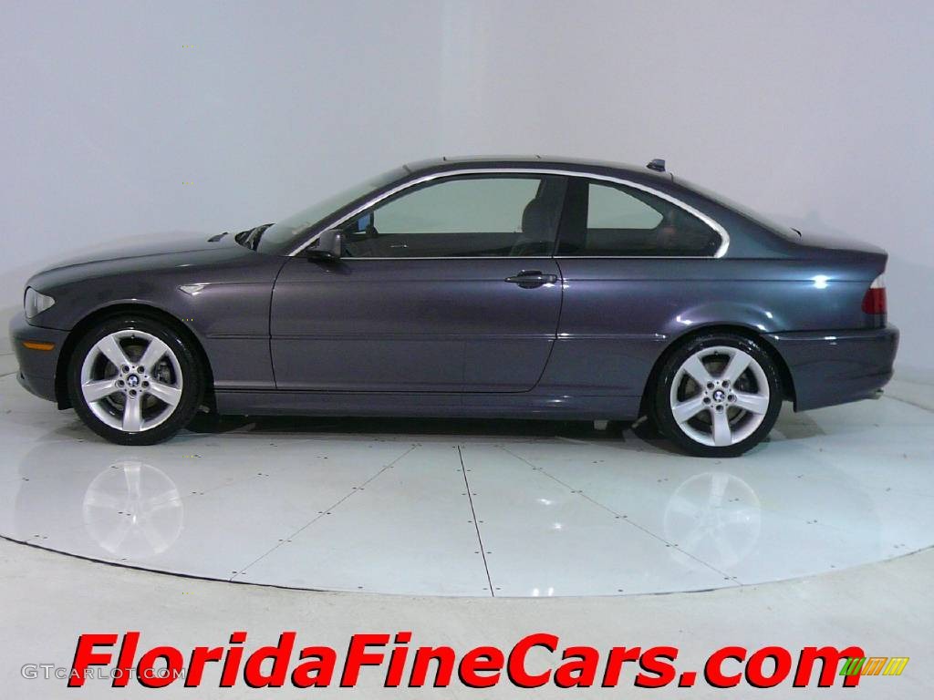2005 3 Series 325i Coupe - Steel Blue Metallic / Black photo #3