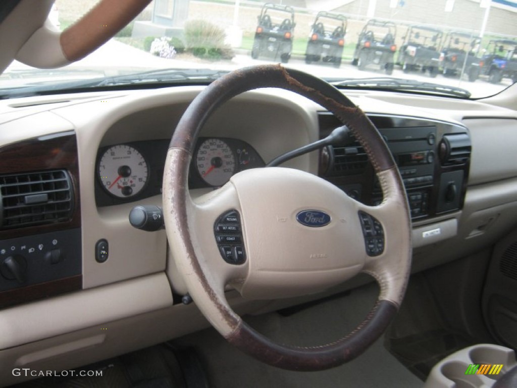2005 F350 Super Duty King Ranch Crew Cab 4x4 - Dark Green Satin Metallic / Castano Leather photo #5