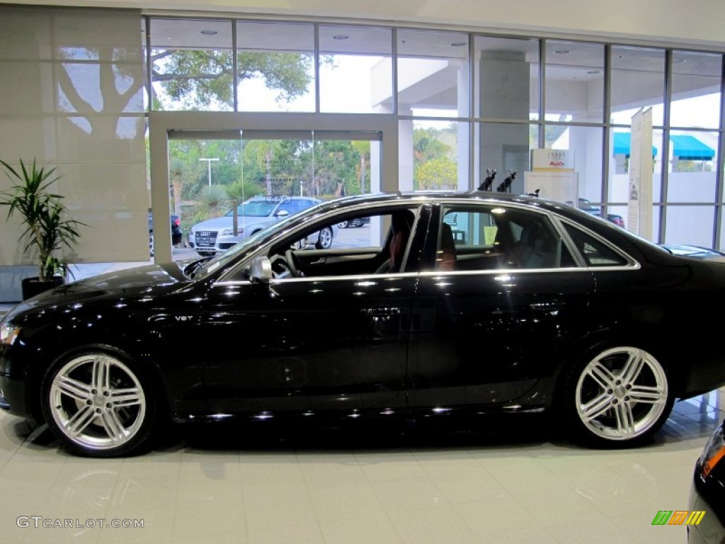 2012 S4 3.0T quattro Sedan - Brilliant Black / Black/Magma Red photo #2