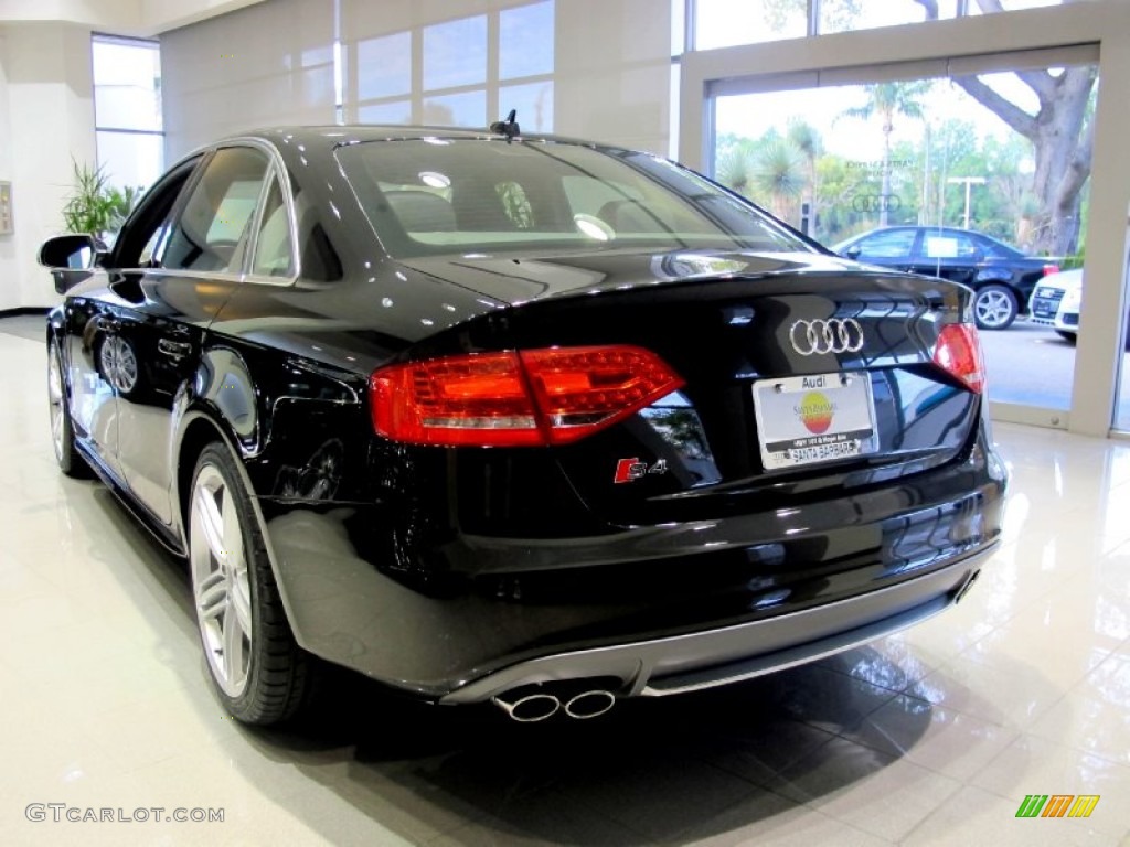 2012 S4 3.0T quattro Sedan - Brilliant Black / Black/Magma Red photo #3