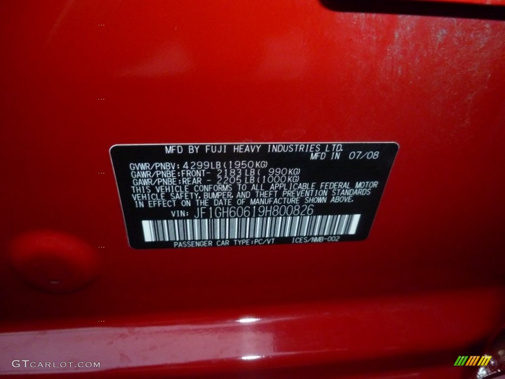 2009 Impreza 2.5i Premium Wagon - Paprika Red Pearl / Carbon Black photo #21