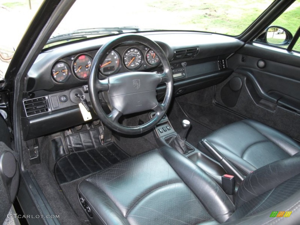 Black Interior 1996 Porsche 911 Turbo Photo #62734006
