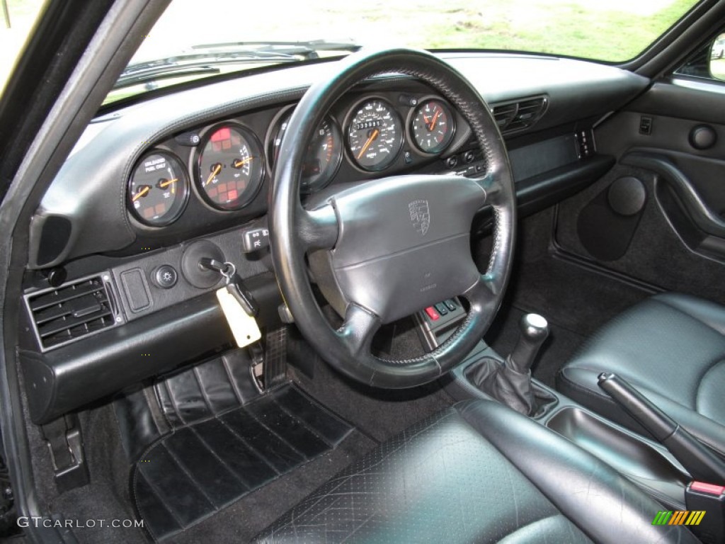 Black Interior 1996 Porsche 911 Turbo Photo #62734057